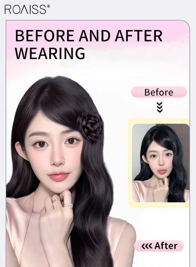 roaiss 2 Pcs Rose-shape Hair Clip, Mini Claw Clips Bun, Side Styling Headpieces, Women Girls Synthetic Hair Pieces, Suitable for Daily Use Party Role Playing, Hair Accessories - Image 4