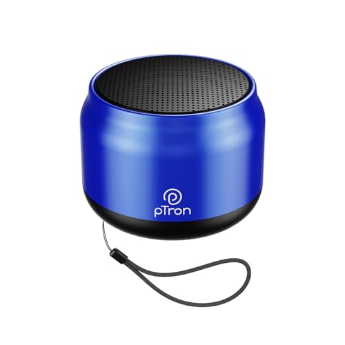 pTron Newly Launched Fusion Hook v2 6W Bluetooth Speaker with 8 Hrs Playtime, 2.04" Neo Driver for Pristine Sound, Mini Size Portable Speaker, BTv5.1 Connectivity, TWS Feature & Type C Charging (Blue) - Image 1