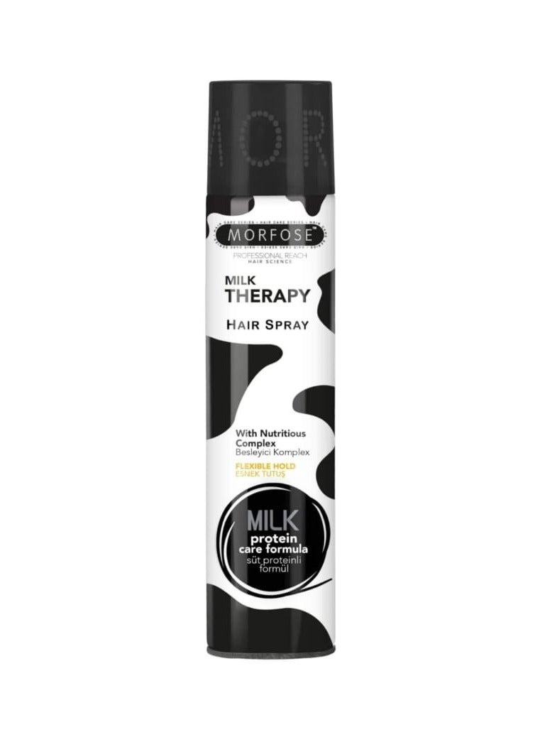 Morfose Milk Therapy Hair Spray 300ml - Nourishing Hold & Quick Dry Formula - Image 1