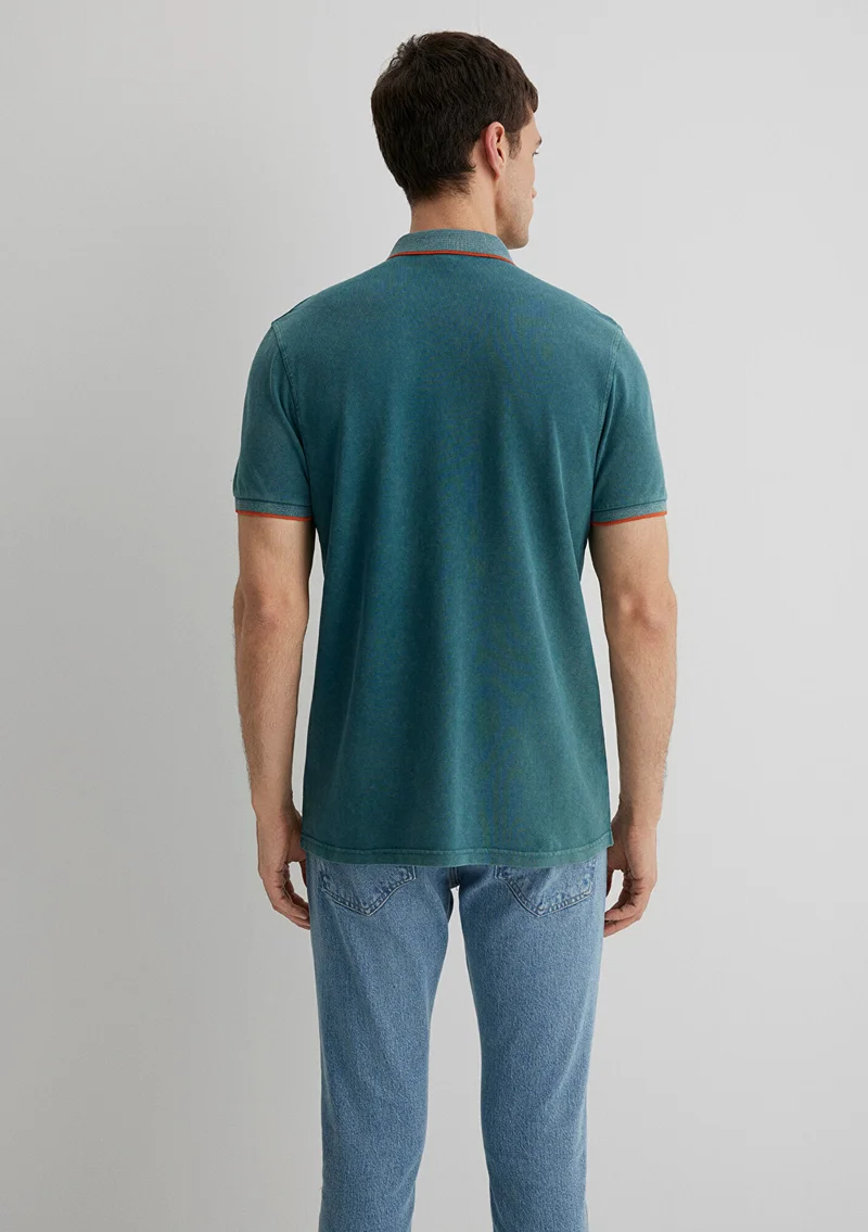 MAVI Collar Detailed Green Polo