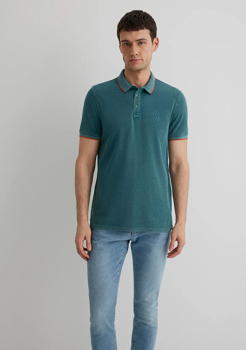 MAVI Collar Detailed Green Polo