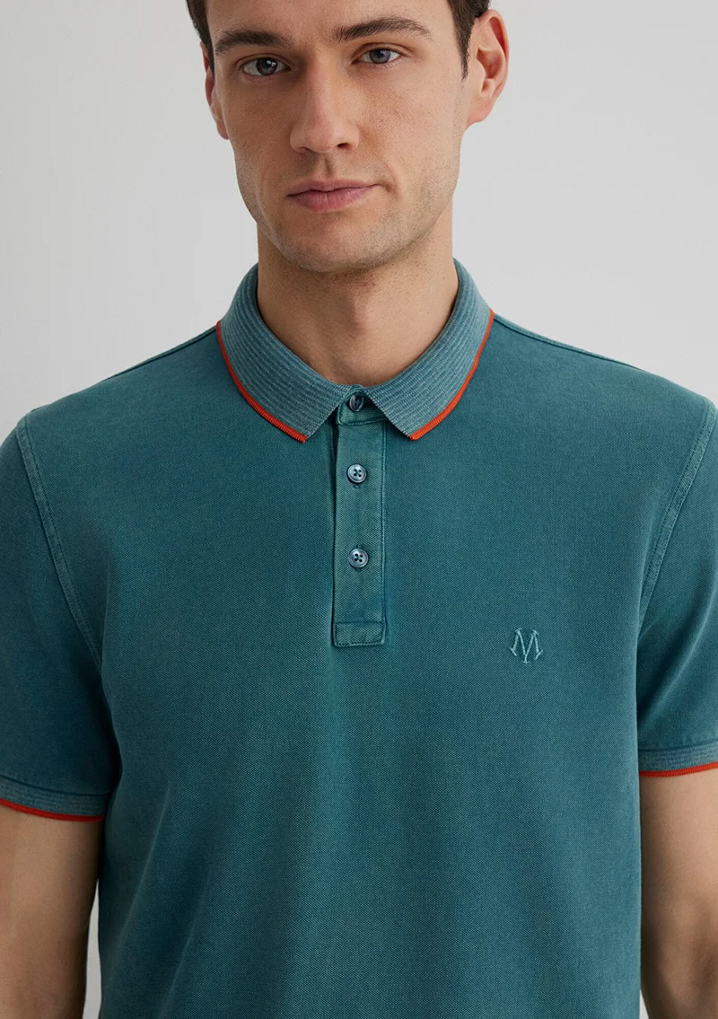 MAVI Collar Detailed Green Polo