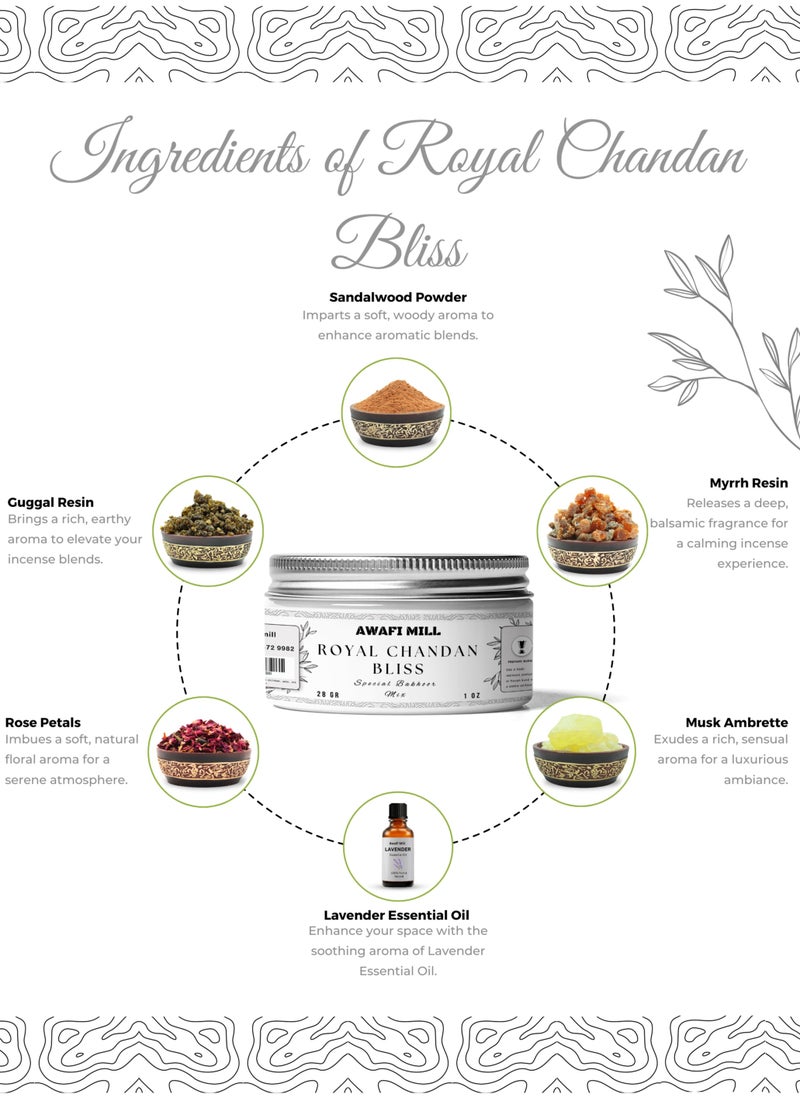 Awafi Mill - AWAFI MILL Royal Chandan Bliss Bakhoor Mix – Specially Crafted Incense for Spiritual and Aromatic Bliss - Image 1