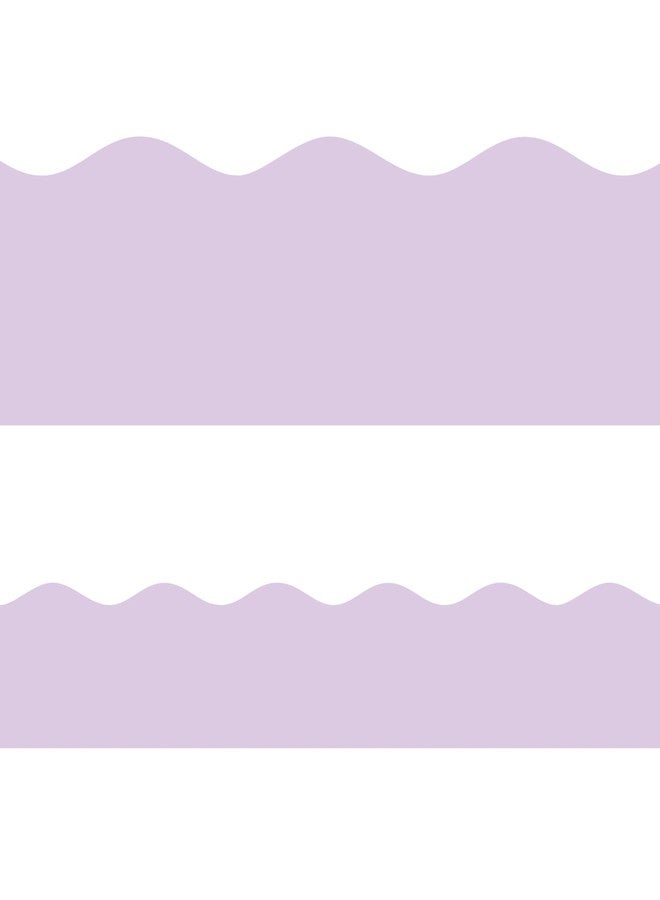 Fancy Land Lavender Bulletin Board Border Light Purple Scalloped Border Trim for Classroom 52ft One Roll - Image 3