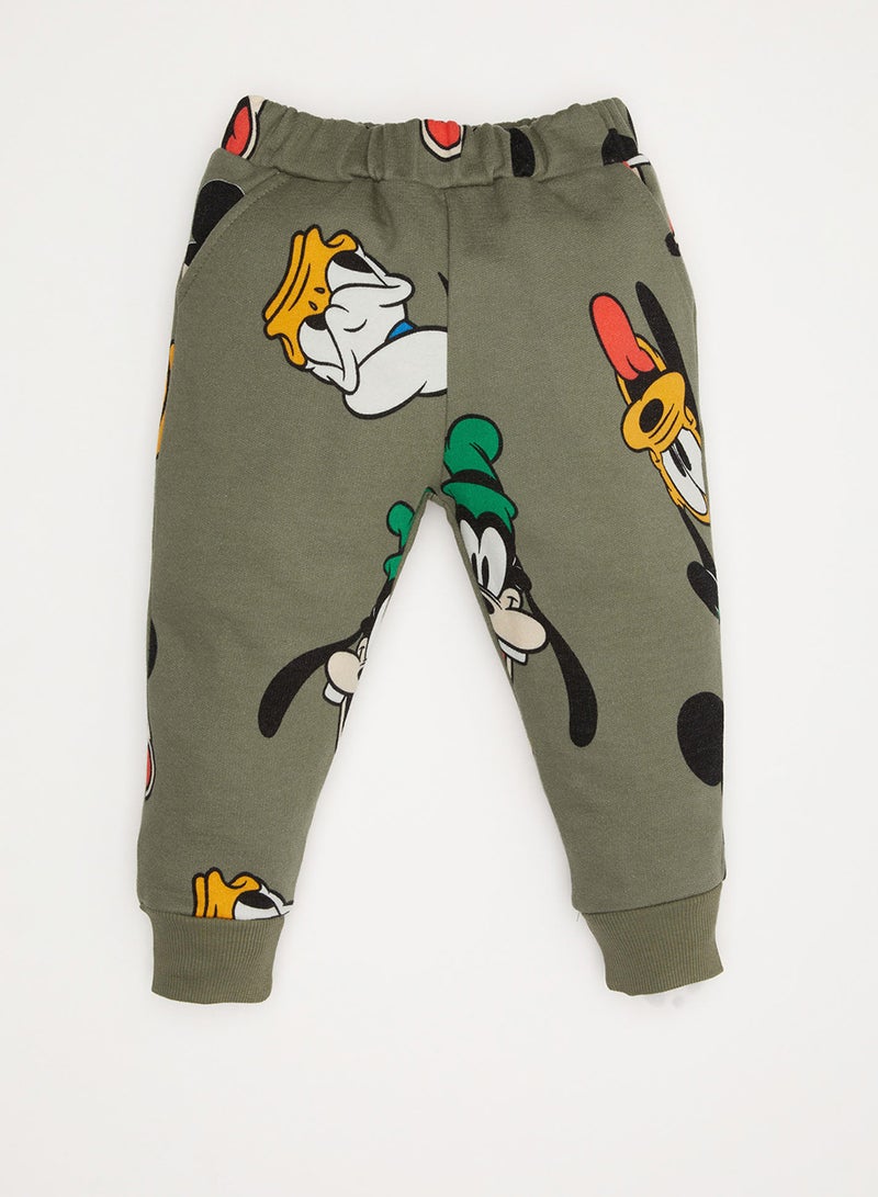DeFacto Disney Mickey & Minnie Crew Neck Sweatshirt Elastic Waist Jogger Pants 2-Piece Set - Image 3