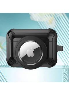 For Apple Headset Airpods Pro/3rd Generation Protective Case Airpods + Airtag Protective Case Integrated-Color:Black-Applicable Model:Airpods 3 Generation