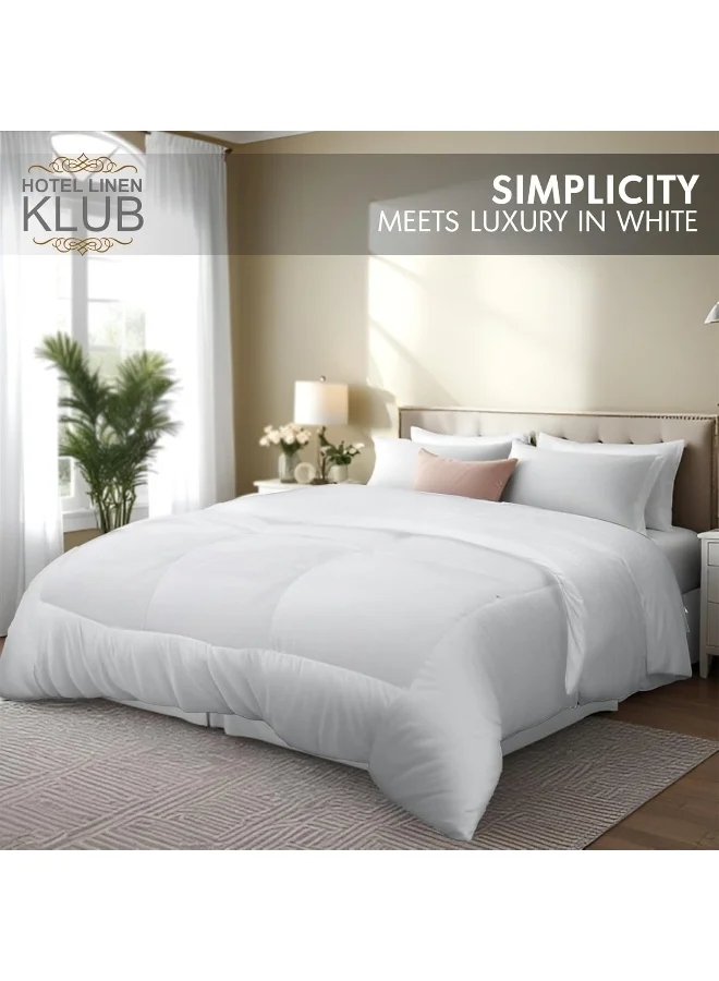Hotel Linen Klub Hotel Linen Klub Single Quilt - 100% Cotton, 233 Thread Count, Down-Proof, Size: 135 x 200cm, White