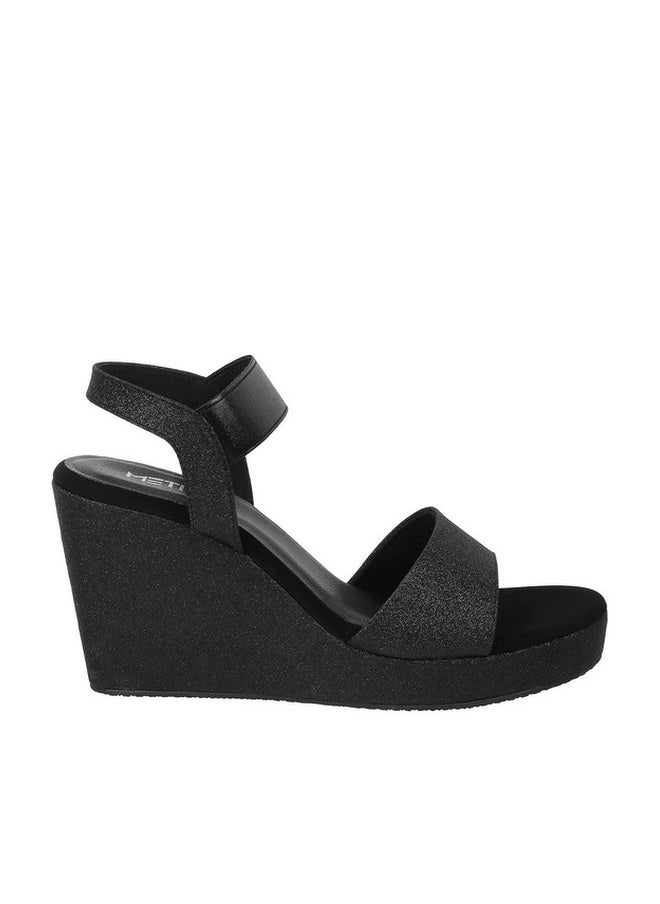 Metro Women Black Wedge Heel Fashion Sandal UK/7 EU/40 (34-95) - Image 1