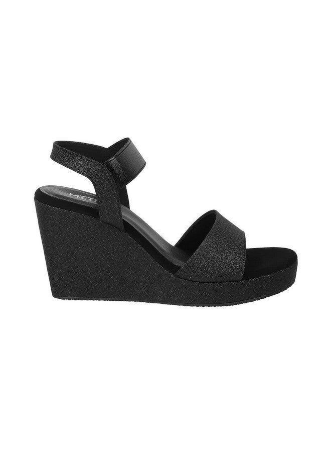 Metro Women Black Wedge Heel Fashion Sandal UK/7 EU/40 (34-95) - Image 2