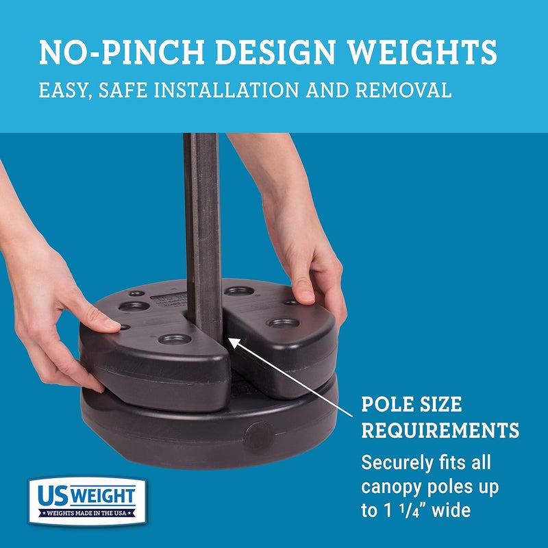 US Weight Fillable Canopy Weight Set of 4 with No-Pinch Design - Easy Installation and Removal to Secure Tents, Canopies, and Umbrellas at Outdoor Events - Image 5