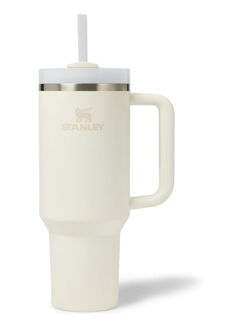 general Quencher H2.0 FlowState Stainless Steel Vacuum Insulated Tumbler with Lid and Straw for Water, Iced Tea or Coffee, Smoothie and More, Cream, 40 oz - Image 2