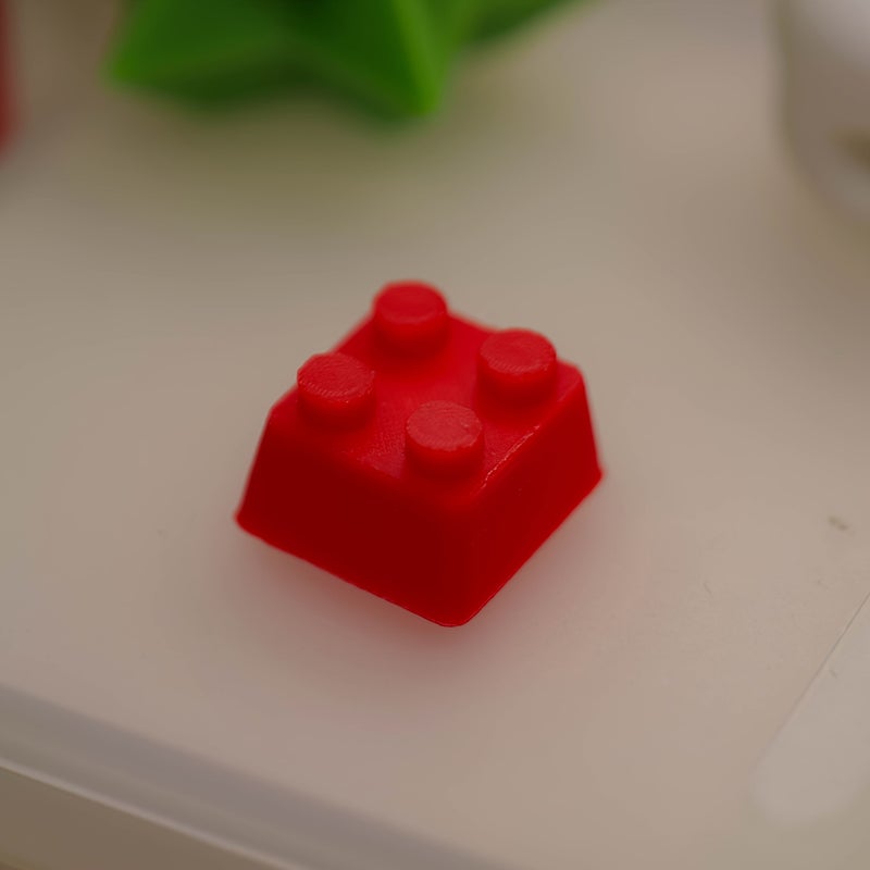 4pcs Colorful Green Building Block Keycaps 3D Modular Gaming Desk Accessory Mechanical Keyboard Extension Vibrant Colors - Image 2