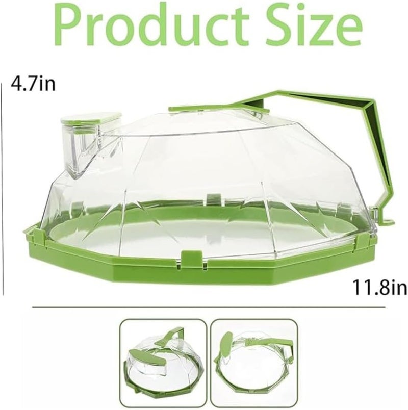 Microwave Splatter Cover: Transparent Green 200°C Heat-resistant PC Material With Rotatable Ventilation Holes - Multi-functional Microwave Cover For Food For Home Kitchen Microwave Cooking - Image 2