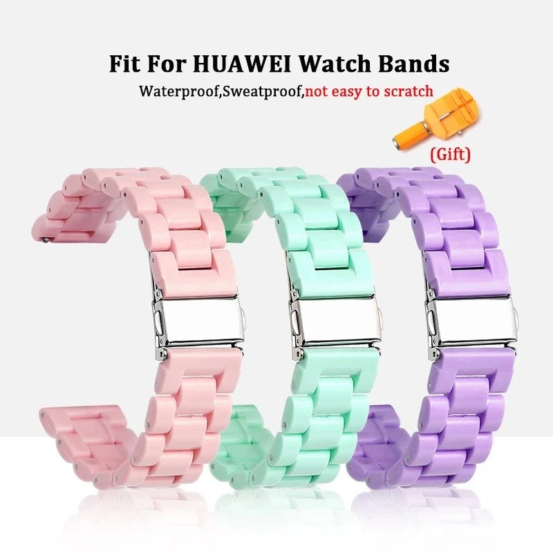 Bluejw Quick Release 20mm 22mm Waterproof Sport Watch Strap Replacement for Huawei Men Women Plastic Watch Bands - Image 3