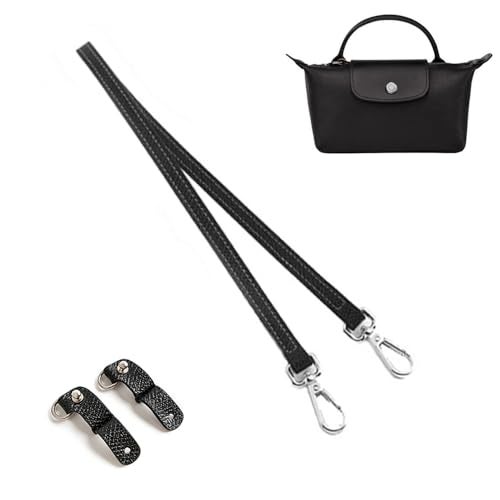 KOMHPS Purse Straps Replacement, Leather Handbag Crossbody Shoulder Strap for Mini Bag Women(Brown Gold) - Image 3