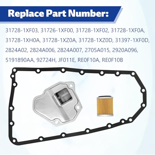 QFISH JF011E CVT Transmission Filter Kit Fit for Nissan Altima Juke NV200 Rogue Sentra Mitsubishi Lancer Outlander Jeep Compass Dodge Patriot Caliber Replace 31728-1XF03 31728-1XF0A 31728-1XF02 5191890AA - Image 2