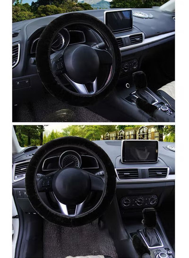 AGD Fluffy 3 pcs Steering Wheel / Handbrake / Gear Shift Cover - Image 5
