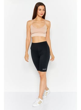 ESPRIT Women Tight Fit Pull-On Cycling Short, Black  - Image 2