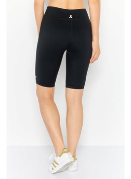 ESPRIT Women Tight Fit Pull-On Cycling Short, Black  - Image 4