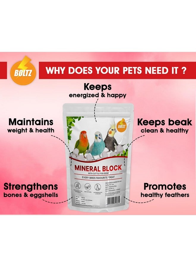 Boltze كتلة معدنية طبيعية لجميع مراحل الحياة مع عظمة الحبار 250 جرام للطيور - Image 2