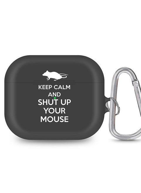StylePods Case for Airpods 3rd Gen Case With Anti-Lost Keychain - Shut Up Your Mouse