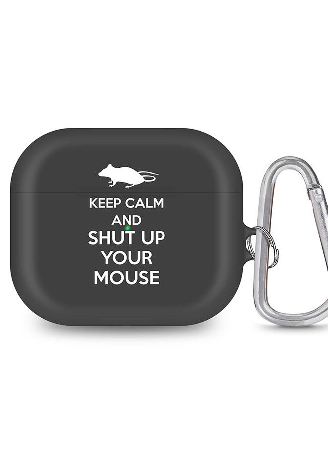 Stylizedd - StylePods Case for Airpods 3rd Gen Case With Anti-Lost Keychain - Shut Up Your Mouse - Image 1