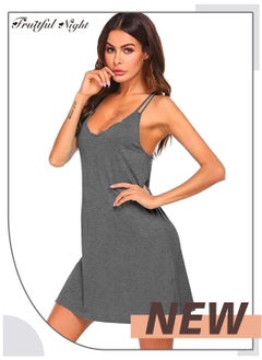 Women's V Neck Sleeveless Nightgown