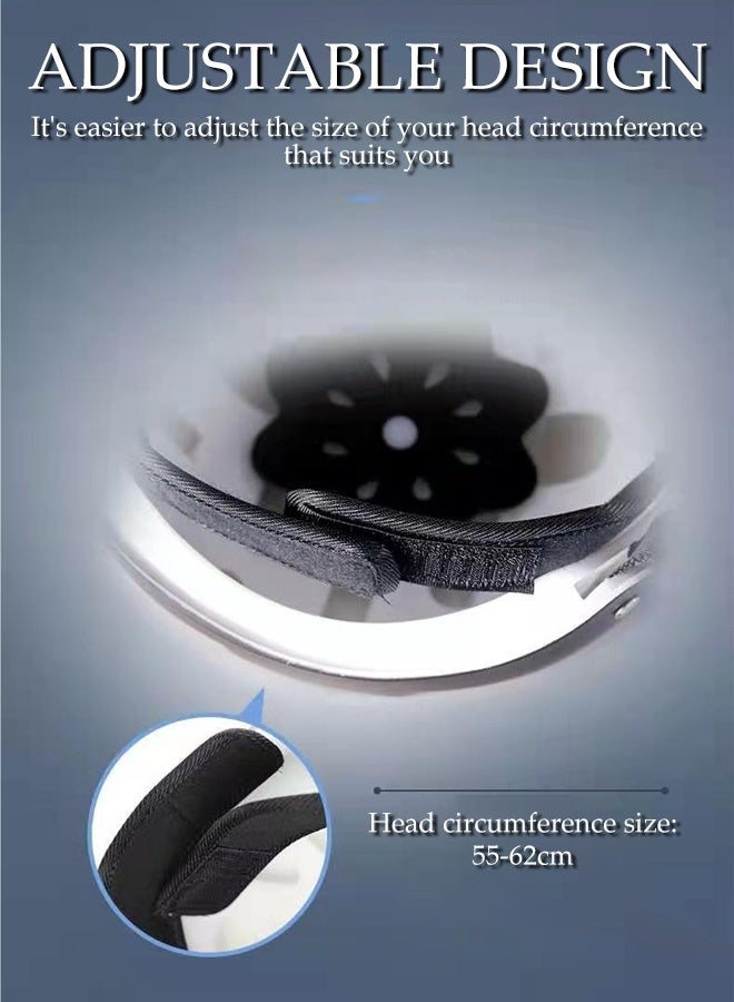 خوذة دراجة نارية، خوذة سكوتر مع نظارات أمان، خوذة موبايد للكبار، المراهقين، الرجال، النساء (أسود) - Image 3