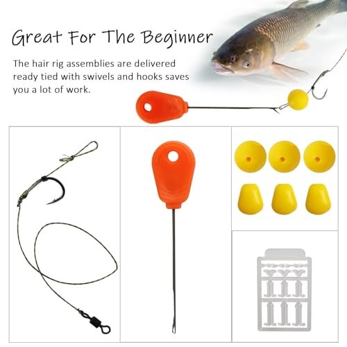 Dovesun 41PCS/151PCS Carp Fishing Hair Rigs Baits Carp Rigs Kit Fishing Equipment Accessories Size #6/#4/#2 - Image 4
