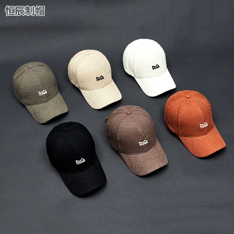 Plush Baseball Cap Women Rhinestone Embellished Teen Winter Hat - Image 3