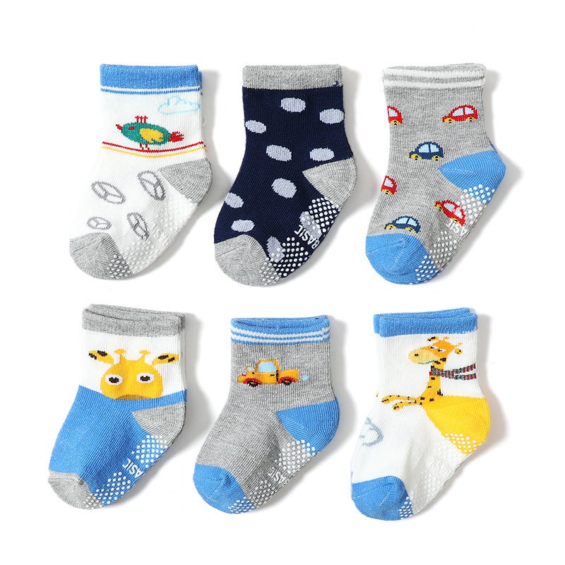 2020 autumn and winter new non-slip floor socks boys indoor toddler socks anti-fall socks cartoon children's socks KB131(12 pairs/group) Please take multiples of 12 14-16(recommended 3-5 - Image 3
