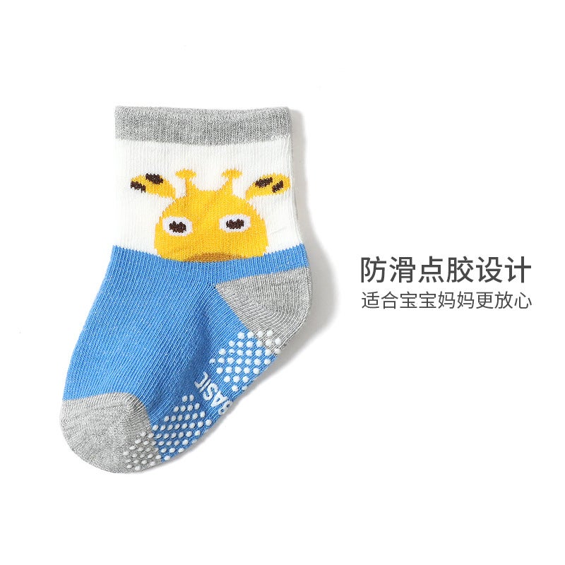 2020 autumn and winter new non-slip floor socks boys indoor toddler socks anti-fall socks cartoon children's socks KB131(12 pairs/group) Please take multiples of 12 14-16(recommended 3-5 - Image 5