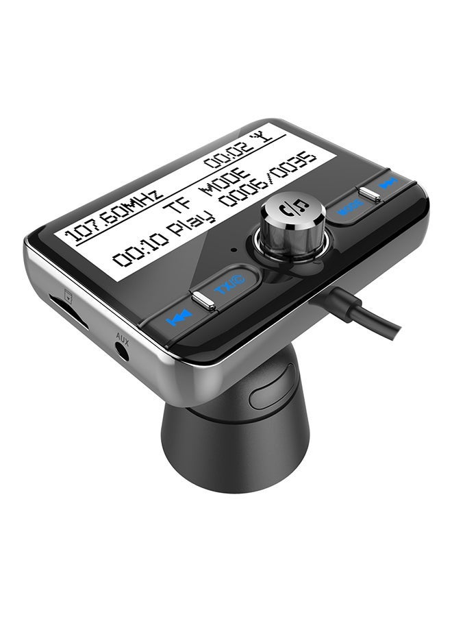 NIBEMINENT DAB002 DAB Digital Radio Receiver Transmitter LCD Display USB Charger Black  - Image 2