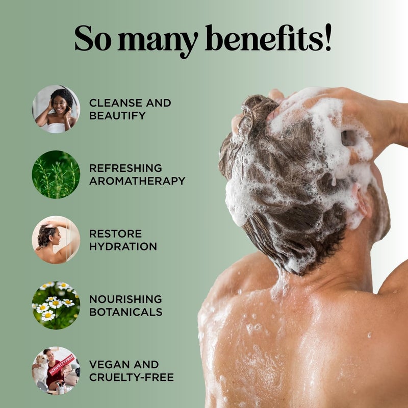 Honeydew Invigorating Tea Tree Mint Shampoo - Rosemary Mint Shampoo for Oily Hair with Tea Tree Oil for Hair - Aromatherapy Clarifying Shampoo for Build Up Dry Scalp and Flakes with Essential Oils for Hair - Image 3