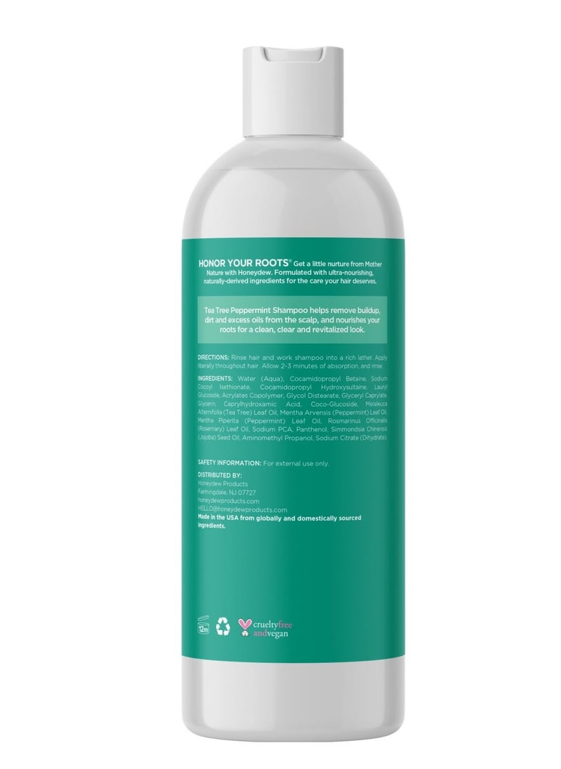 Honeydew - Invigorating Tea Tree Mint Shampoo - Rosemary Mint Shampoo for Oily Hair with Tea Tree Oil for Hair - Aromatherapy Clarifying Shampoo for Build Up Dry Scalp and Flakes with Essential Oils for Hair - Image 1