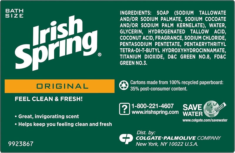 Irish Spring Original Deodorant Soap Bars - 8 Count (3.7 oz each) - Image 3