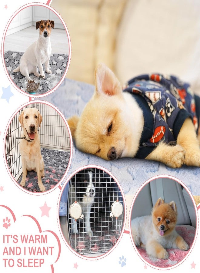 Reginary 4 Pcs Waterproof Guinea Pig Blankets Washable Small Animal Fleece Bedding Absorbent Guinea Pig Cage Liners Reusable Pet Pee Pad Sleep Mat for Hamster Ferret(Cute Star Pattern,24 x 16 Inch) - Image 3