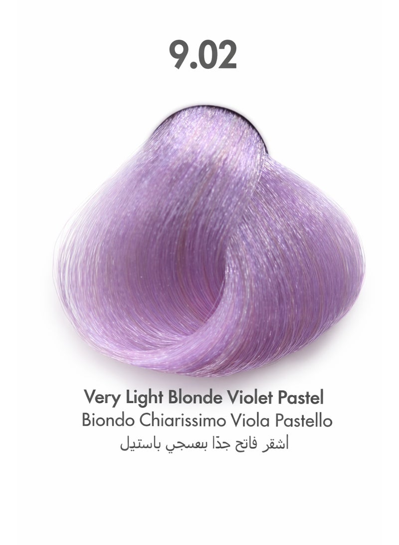 VIZO PROFESSIONAL VIZO Permanent Hair Color Cream No.9.02 Very Light Blonde Violet Pastel 120ML - Image 2