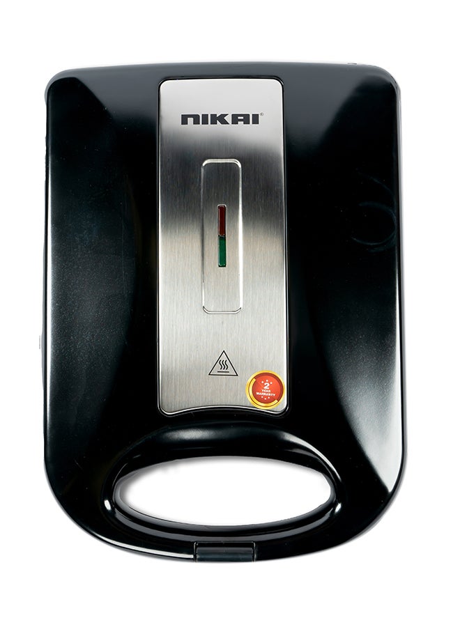 NIKAI 4-Slice Sandwich Maker And Toaster Combo, With Non-Stick Coating, Grill Plate, And Locking Mechanism, And Ready Cook Indicator Lights For Quick And Easy Dishes 4 Slices 1200 W NGT928A1 Black - Image 1