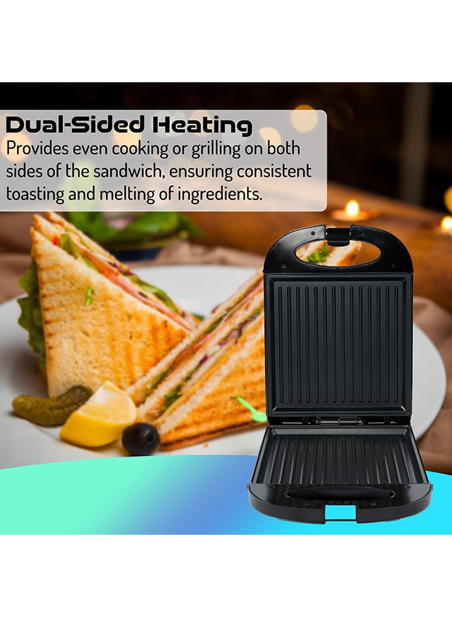 NIKAI 4-Slice Sandwich Maker And Toaster Combo, With Non-Stick Coating, Grill Plate, And Locking Mechanism, And Ready Cook Indicator Lights For Quick And Easy Dishes 4 Slices 1200 W NGT928A1 Black - Image 3