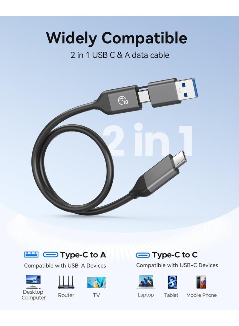 أوريكو قرص تخزين خارجي محمول من أوريكو بسعة 512 جيجابايت مع كابل USB-C ثنائي الاستخدام، سرعة نقل بيانات تصل إلى 460 ميجابايت/ثانية، شاشة عرض الحالة، تخزين موثوق للهواتف الذكية والأجهزة اللوحية وأجهزة الكمبيوتر الشخصية المزودة بمنفذ USB-C - B5PLUS - Image 3