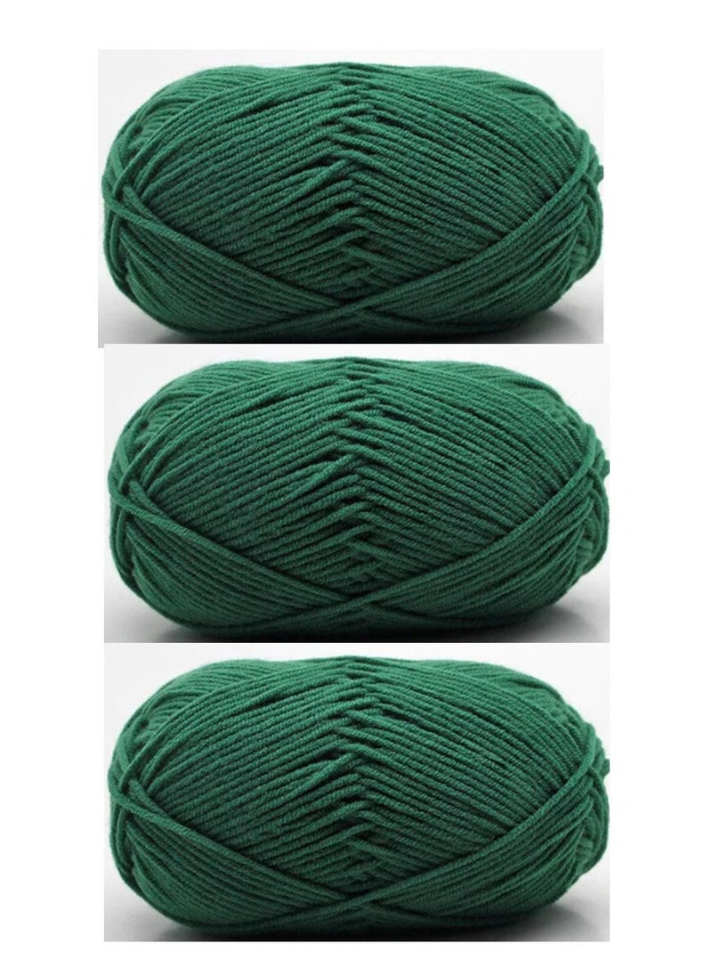 Sterling - 3-Piece Knitting Yarn Dark Green - Image 1