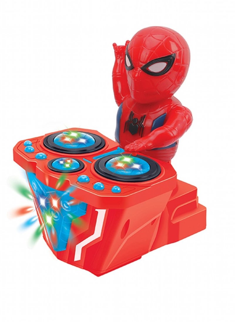 MUMS PLANET Urban Creation Super Hero Legends Robot Action Figure Musical Drum Spider Toy Decorative Showpiece - 18 cm  (Polyvinyl Chloride, Red)  - Image 1