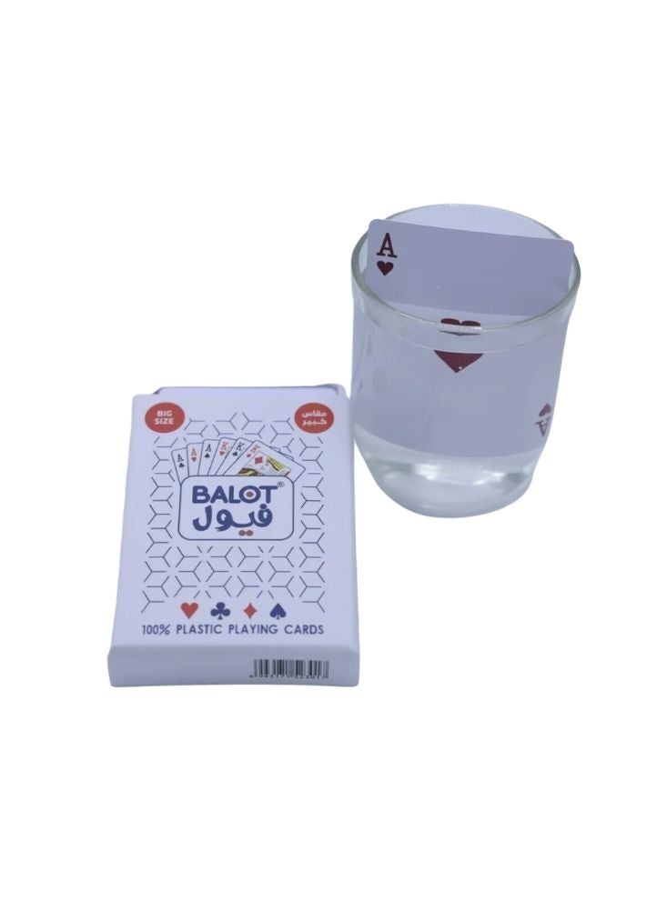 Balot 100% Plastic Playing Cards Big Size – 1 Deck Waterproof Durable Card Game Set - Image 2