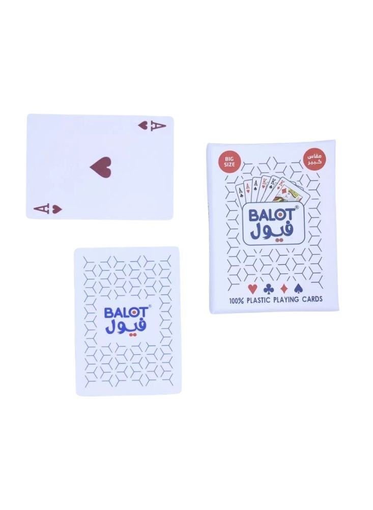 Balot 100% Plastic Playing Cards Big Size – 1 Deck Waterproof Durable Card Game Set - Image 1