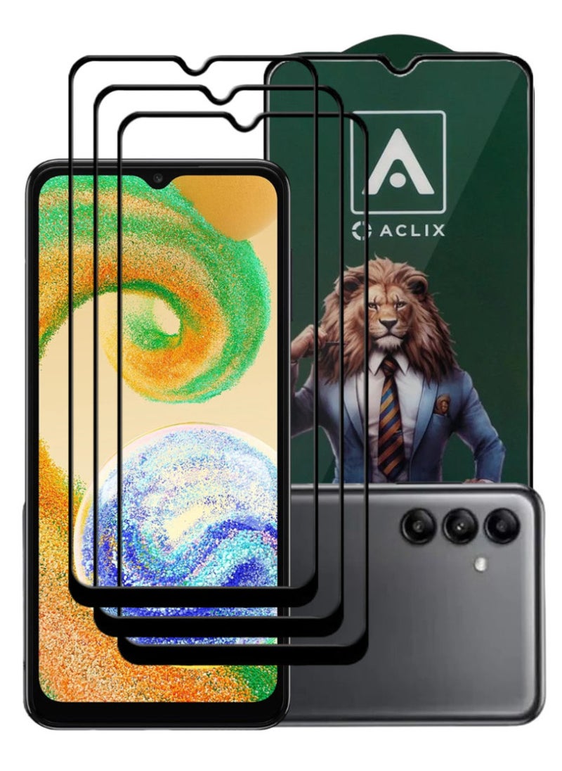 ACLIX 3 Pieces Antistatic ESD Dustproof Premium Quality High Definition Tempered Glass Screen Protector Designed For Samsung Galaxy A04s - Image 1