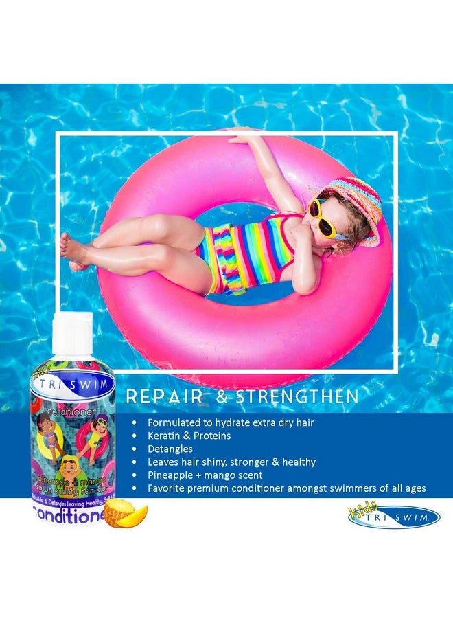 Triswim Kids Scented Conditioner After Swimmer Hair Care Chlorine Removal Detangles Dandruff And Dry Scalp Relief  - Image 3
