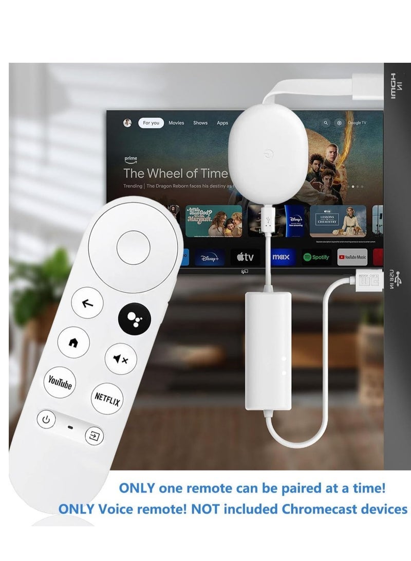 PopZa NEW Upgrade Voice Remote for Google Chromecast with Google TV – Compatible with 4K Snow & HD Models – Replacement Remote for G9N9N, GA01920-US, GA01409-US, GA01923-US, GA01919-US – Bluetooth Voice Control & Easy Setup (Remote Only) - Image 5