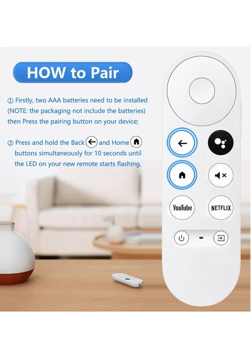 PopZa NEW Upgrade Voice Remote for Google Chromecast with Google TV – Compatible with 4K Snow & HD Models – Replacement Remote for G9N9N, GA01920-US, GA01409-US, GA01923-US, GA01919-US – Bluetooth Voice Control & Easy Setup (Remote Only) - Image 3
