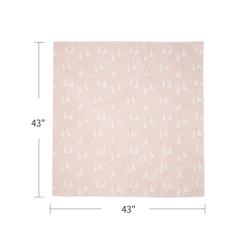 CoolaPeach Splat Mat for Under High Chair/Arts/Crafts, Washable Baby Spill Mat Waterproof Non-Slip Floor Splash Mat, Portable Baby Play Mat and Table Cloth (Goose, 43"x 43") - Image 2